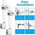 thumbnail image 4 of 4 Pcs Glass Door Lock, ,sliding Glass Door Latches, Cam Locks, Mailbox Drawer Cupboard Lock (with 8 Keys), 4 of 5