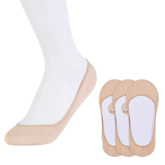 3 Pairs Nude Womens No Show Socks Footies Loafer Boat Liner Low Cut Girls