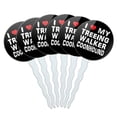 thumbnail image 1 of I Love My Treeing Walker Coonhound Stylish Cupcake Picks Toppers - Set of 6, 1 of 1