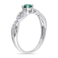 thumbnail image 4 of Everly Women's Created Emerald Sterling Silver Ring, 4 of 5