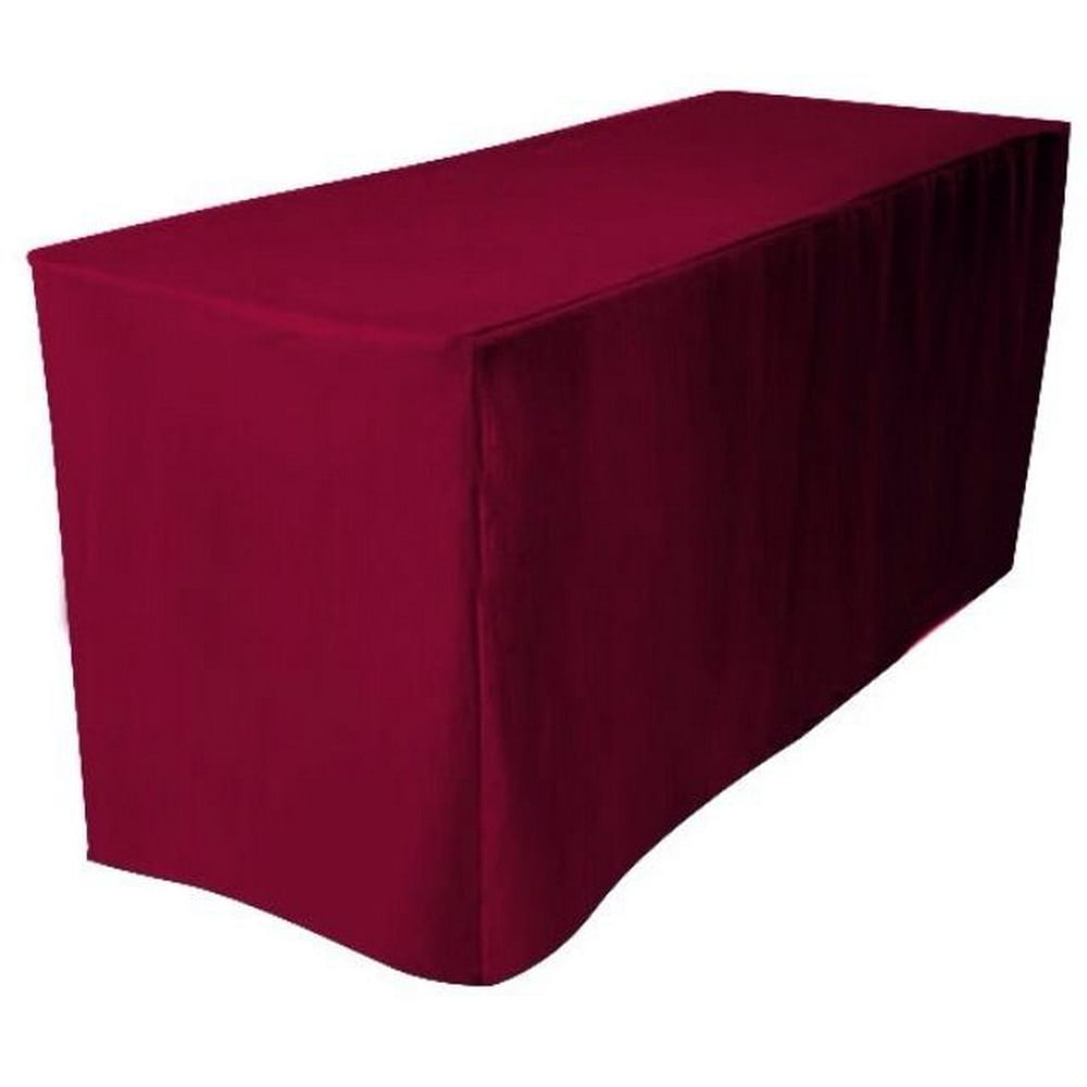 4' ft. Fitted Polyester Table Cover Trade show Booth banquet Tablecloth