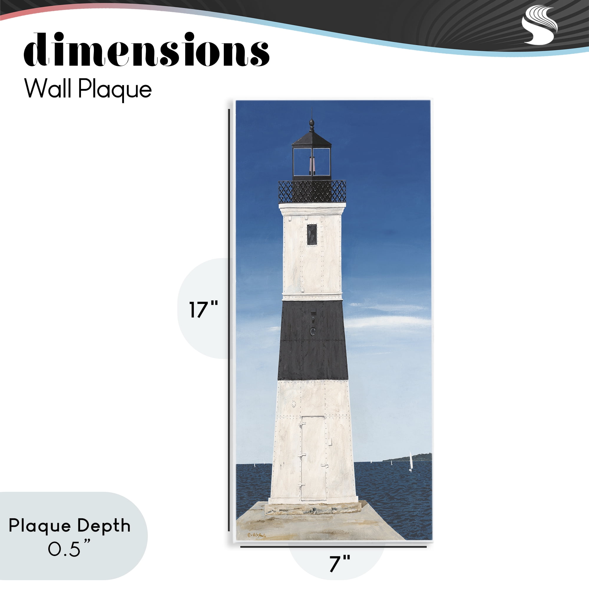 Stupell Industries Towering Lighthouse Beacon Wall Plaque Art, design by Art Poulin