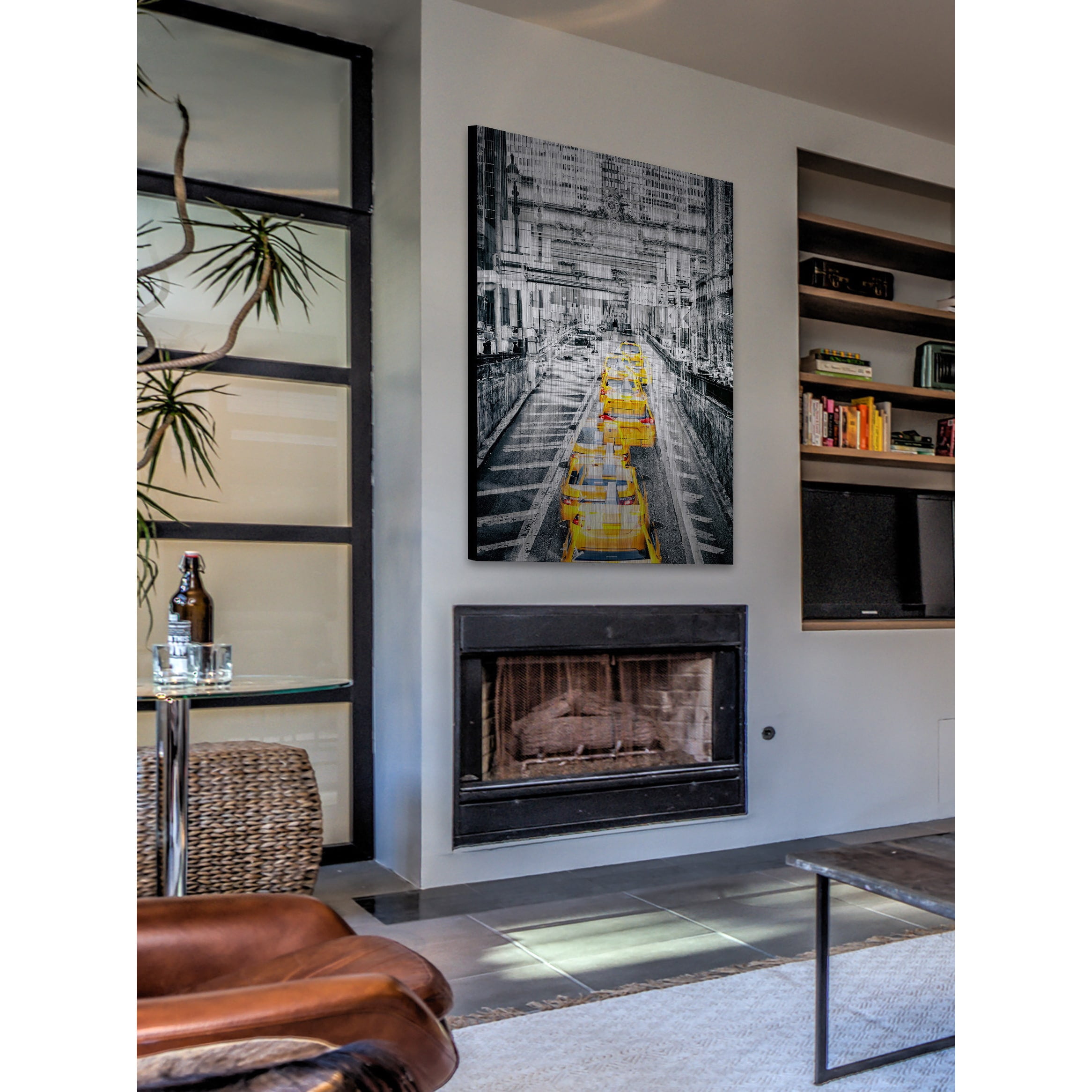 "Yellow Means Go" Painting Print on Brushed Aluminum