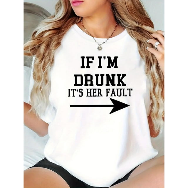 Camiseta De Verano Para Mujer, Moda Informal, Ropa Cómoda, Camisetas De Manga Corta MSlogan Print Short Sleeve Crew Neck T-shirt, Casual Sports Short Sleeve Crew Neck Summer Top, Women's ClothingFat