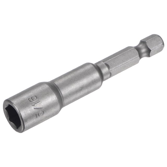 Unique Bargains 1/4' Quick-Change Hex Shank 5/16' Nut Driver Bit, No-magnetic 2.56' Length, SAE