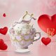 thumbnail image 5 of CaiYueKe Romantic Heart Teacup Acrylic Ornament Decorative Gift for Couples Valentine's Day Anniversary Wedding Home Decor Kitchen Desk Tabletop Decoration Love Present Souvenir Collectible, 5 of 9