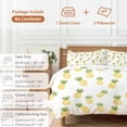 thumbnail image 6 of 3 Piece Yellow Fruits Duvet Cover Set Twin Size, Microfiber Comforter/Quilt Cover with Corner Ties and 2 Pillowcases, Summer Fruits Watercolor Tropical All Season Soft Bedding with Zipper Closure, 6 of 8