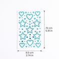thumbnail image 3 of Green Rhinestone 6 Inch Face Gems Heart and Star Shaped Self-Adhesive Makeup Crystal for Rave Decor Festival Accessories and Diy Crafts, 1 Pack, 3 of 4