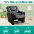 thumbnail image 3 of Naomi Home Suri Toddler Recliner Chair, Push Back, Black, 3 of 10