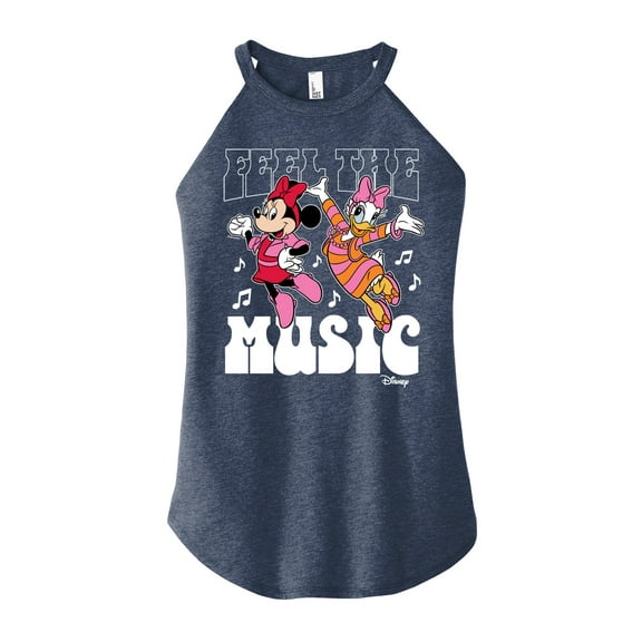 Disney - Mickey & Friends - Daisy Dances with Minnie - Feel the Music - Juniors High Neck Tank Top