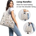 thumbnail image 2 of 5 Pack Foldable Shopping Bag,Vintage Ghost Halloween Pattern Reusable Grocery Bags with Pockets,Large Reusable Tote Bags with Handles Waterproof & Lightweight, 2 of 6