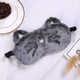 thumbnail image 2 of Antifaz para dormir de animales para mujeres, niños y niñas, máscara de noche esponjosa 3D de seda de felpa, antifaz opaco para dormir, siesta de viaje oso de fresa Electrónica, 2 of 5