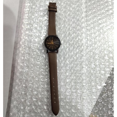 His and Hers Couple Watches, Quartz Movement, Imitation Leather Strap with Rose Gold Pin Buckle, Round Dial with Ordinary Glass Mirror, Casual Style for Couples