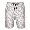 thumbnail image 3 of Cauagu Playing Rabbit Print Men's Swim Trunks,Hawaiian Bathing Suit Swimsuits Beach Shorts with Pockets for Men Quick Dry Swimming Board Shorts-Large, 3 of 6