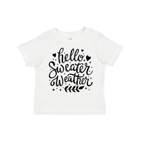

Inktastic Winter Hello Sweater Weather in Black Gift Toddler Boy or Toddler Girl T-Shirt