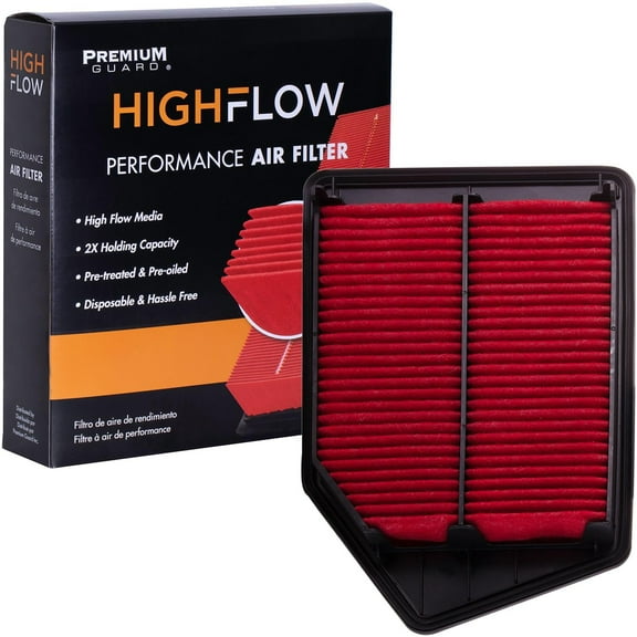 HIGHFLOW High Performance, Pre-Oiled Disposable Engine Air Filter PA6282X | Fits 2013-2017 Honda Accord, 2015-2020 Acura TLX