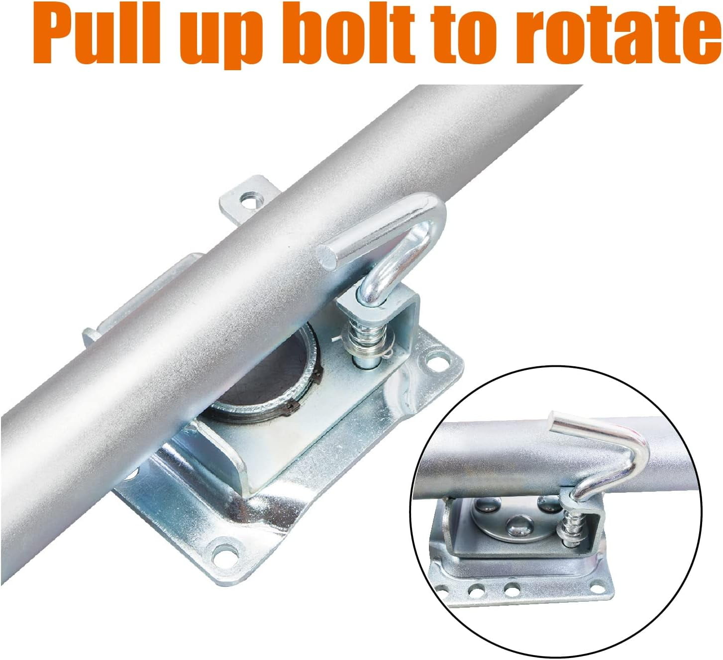 BIG RED Boat Trailer Jack 6" Singel Wheel Swing-Back Bolt-on Steel Trailer Jack,1000 lbs, W3901R