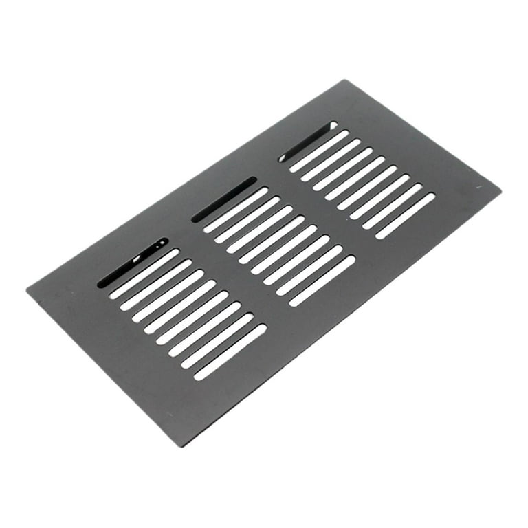 Air Vent Grille Black Rectangle Shape Metal Ventilation Cover for