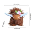 thumbnail image 4 of HWRETIE Highland Cow Plush Long Hair Decorative Stuffed Ornament, 4 of 6