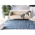 thumbnail image 3 of SAFAVIEH Florida Tamzen Abstract Shag Area Rug, Light Blue/Cream, 11' x 15', 3 of 11