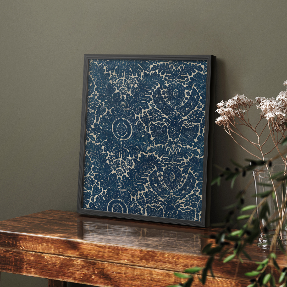 Vintage Abstract Print LVII - 10in. x 8in. Vintage Framed Print in Black Wood Frame