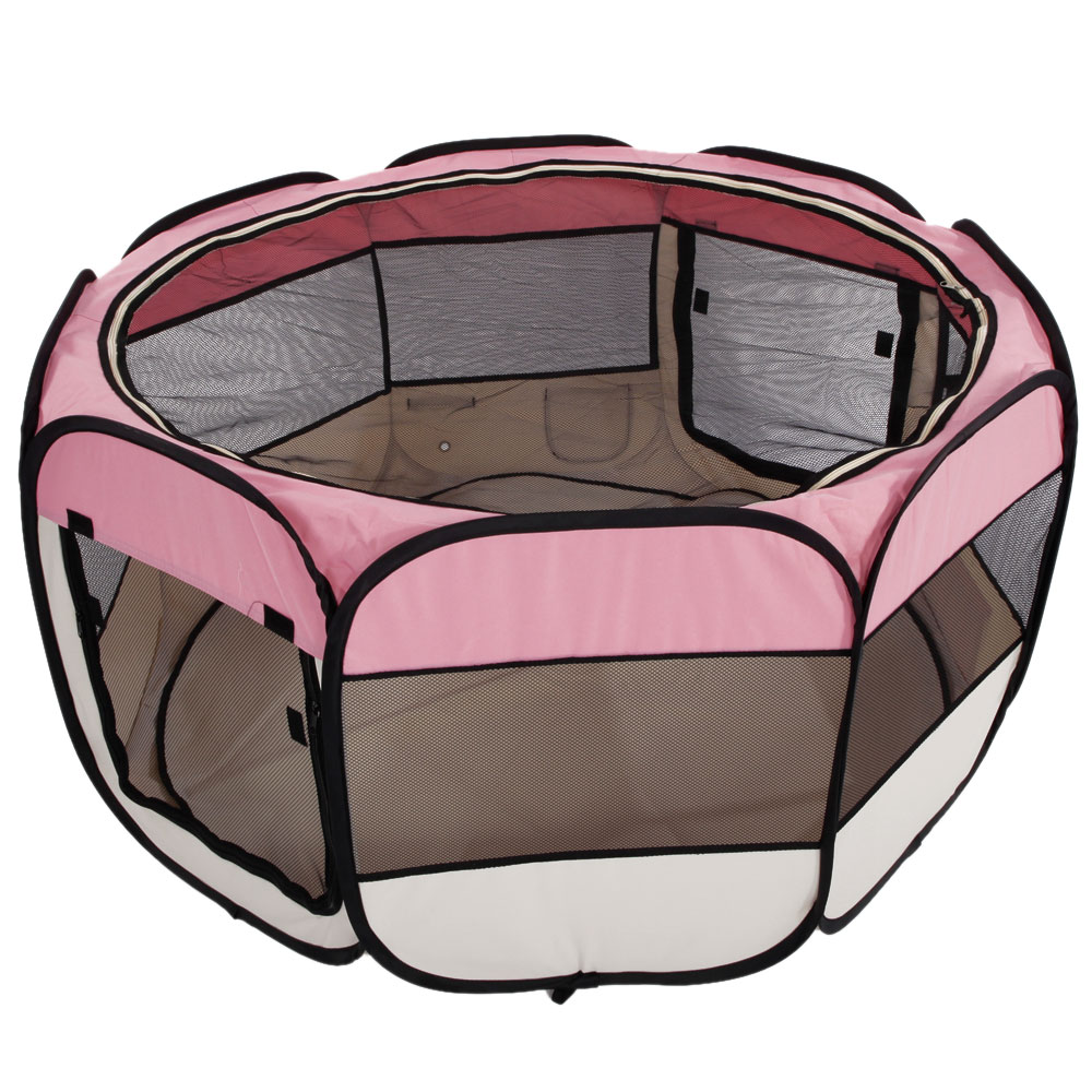 Zimtown 45" Dog Kennel Pet Fence Portable Foldable Oxford Cloth & Mesh