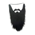 thumbnail image 2 of Novedad, accesorios para disfraz de , barba de gnomo falso, vestido para adultos, , bigotes, Facial para carnaval, suministros Negro Fernando Barba larga, 2 of 8
