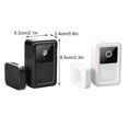 thumbnail image 4 of Inteprter Cámara de timbre inalámbrica con integración de hogar inteligente, sin necesidad de taladrar, captura automática Cerraduras de hardware blanco, 4 of 4