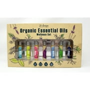 ($29 Value) 21 Drops Organic Essential Oils Wellness Set 7 Blends, 0.27 Fl Oz