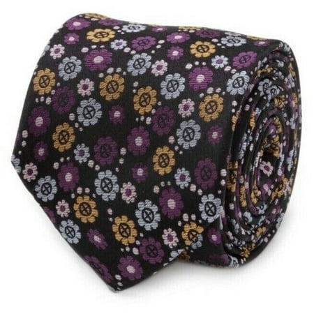 Men's Marvel X-Men Floral Charcoal Tie