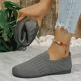 thumbnail image 4 of Rokment Slip on Socks Walking Shoes for Women 2026 Spring Fall Comfortable Knit Penny Loafers Low Heels Nursing Driving Work Casual Flat Grey Size 8.5, 4 of 6