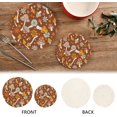 thumbnail image 4 of FREEAMG Retro Floral Mushroom Round Trivets Pot Holders 2 Pcs, Heat Resistant Cotton Thread Weave Trivets for Hot Dishes, Cooking, Baking, Farmhouse, Kitchen Decor, 4 of 7