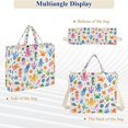 thumbnail image 6 of FORMRS Womens Corduroy Tote Bag Crossbody Shoulder Purse Handbag with Detachable Strap, Colorful Cartoon Octopus Pattern, 6 of 7