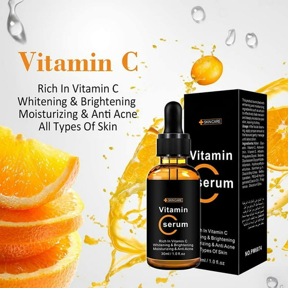 Sérum de Vitamine C 30ml Sérum de Vitamine C Hydratant Sérum Visage pour Raffermir la Peau Éclaircie Ton de Peau