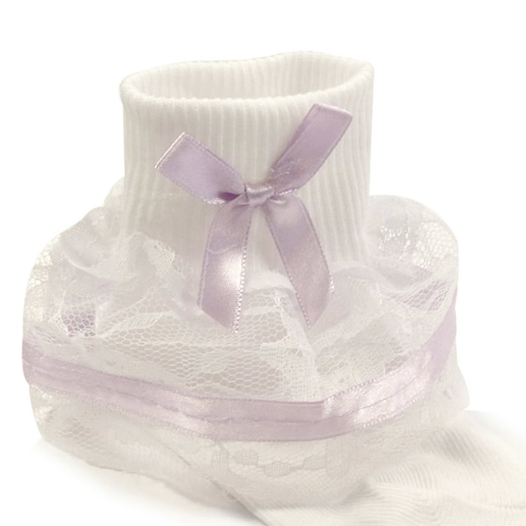 Kids Clothing Accessories  Girls Frilly Ruffle White Lace Socks – Mia  Belle Girls