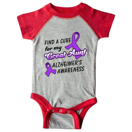 

Inktastic Alzheimer s Awareness Find a Cure for my Great Aunt Gift Baby Boy or Baby Girl Bodysuit