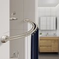 thumbnail image 2 of Utopia Alley Rustproof Wall Mounted Aluminum Double Curved Shower Curtain Rod, Screw Mount Rod, Stronger and More Secure Than Tension, Adjustable Shower Rod from 45" to 72", Expandable (Nickel), 2 of 10