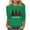 Green-7, variant on successthop Womens Christmas Shirt Funny Graphic Plus Size 3/4 Sleeve Clothe Lightweight Oversized Crewneck Party Tops