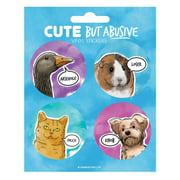 Cute But Abusive Vinyl Stickers (Pack of 4)