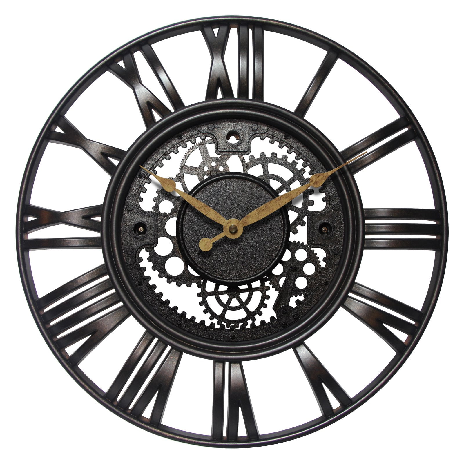 Infinity Instruments Roman Gear 15 . 5 W x 15 . 5 H in. Wall Clock