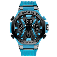 thumbnail image 2 of SMAEL Alloy Dial Quartz Digital Watch Men Military Waterproof Dual Display Backlight Outdoor Sports Stopwatch, 2 of 10
