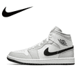 thumbnail image 3 of Zapatillas de baloncesto Nike Original Air Jordan 1 MID Retro Mid-top en color negro y gris para hombre y mujer, 3 of 5