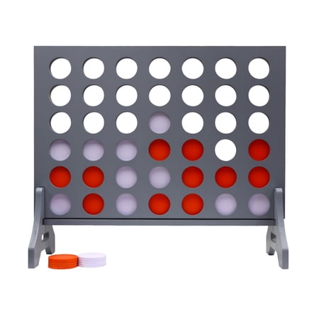 Tailgating Pros Premium Giant Four in a Row with Carrying Case - Jumbo Oversized Outdoor Yard Game - Connect Multiple Pucks in a Row to Win - Many Puck Colors Available!