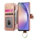 thumbnail image 2 of For Samsung Galaxy A35 5G Case RFID Blocking Zipper Wallet PU Leather Mobile Cover - Pink, 2 of 5