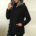 thumbnail image 5 of Miqool Womens Fleece Lined Hoodies Fall Winter Long Sleeve Pullover Tops Loose Fit Hooded Sweatshirt with Front Pockets, 5 of 8