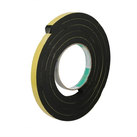 Unique Bargains 15mm Width 10mm Thick Single Side Sealed Shockproof Sponge Tape 2 Meters Long
