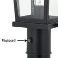 thumbnail image 4 of Vaxcel Lexington 1 Light Dusk to Dawn Black Outdoor Post Lamp Clear Glass, 4 of 5