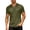 Army Green, variant on Men's Short Sleeve Henley Shirt, V-Neck Button Placket Top for Casual & Summer Wear Army Green 2XL