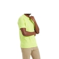 thumbnail image 2 of Hanes Essential-T Hi Visibility T-Shirt for Men GR52 Hi Vis Short Sleeve Crew Neck Tee Safety Green, S, 2 of 5