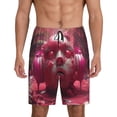 thumbnail image 1 of Balery Surreal Pink Headphones Pantalones cortos de pijama de punto de algodón para hombre con cinturilla y bolsillos-XX-Large, 1 of 6